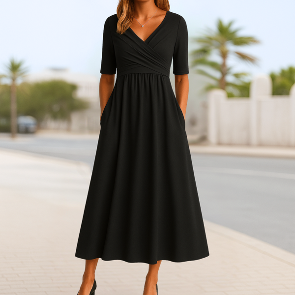 Énora™ – Elegante abito a maniche corte