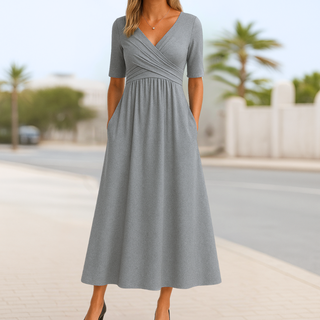 Énora™ – Elegante abito a maniche corte