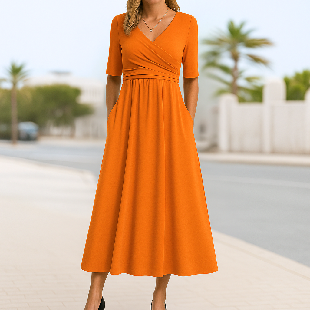 Énora™ – Elegante abito a maniche corte